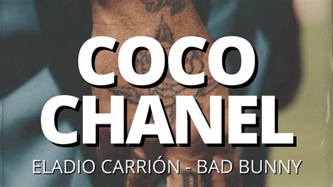 eladio coco chanel letra|eladio carrión bad bunny coco.